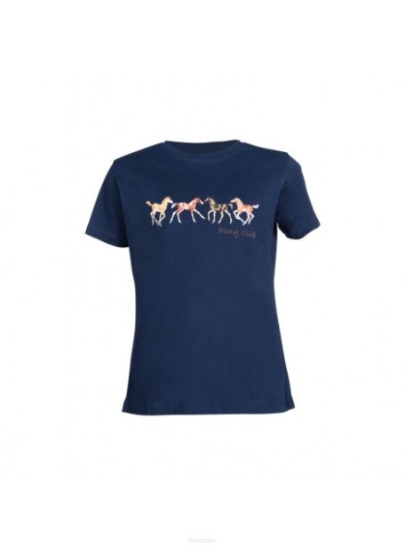 HKM T-shirt dziecięcy Pony Club, kolor granatowy